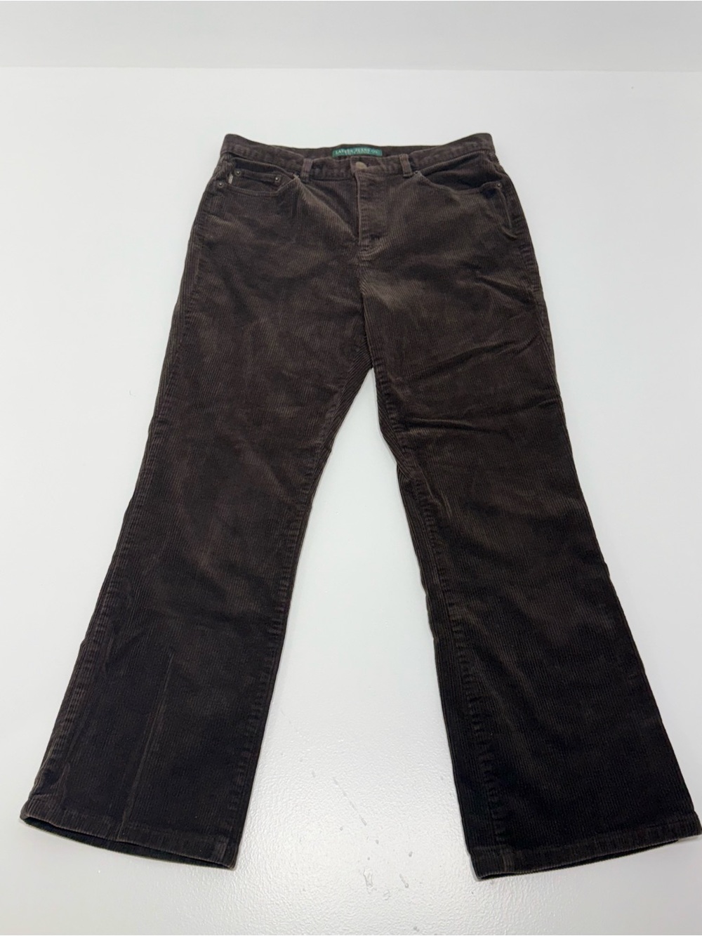 Lauren Jeans Co Ralph Lauren Corduroy Pants Women 10 Brown Bootcut Flare Y2K
